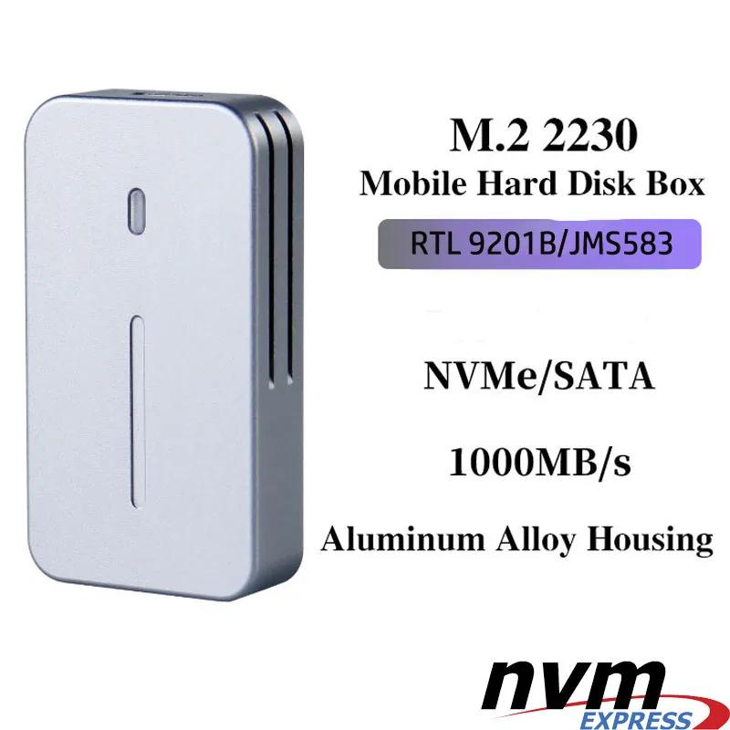 M.2 NVMe 2230 SSD Ŭ NVMe-USB , 10Gbps USB 3.2 Gen2 USB C  ̽ ڽ, M2 2230 NVMe SN740/SN530/PM991a  ssd 2230